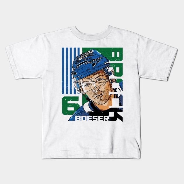 Brock Boeser Vancouver Deke Kids T-Shirt by stevenmsparks